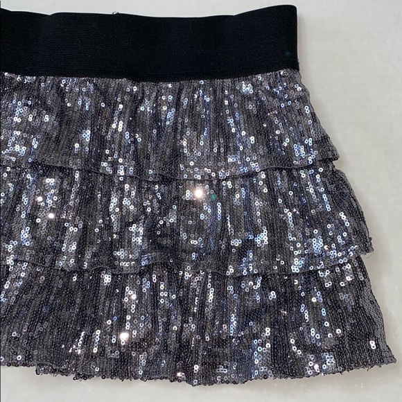 1989 Place Girls Sequin Silver Skirt Size 8 - Picture 3 of 4